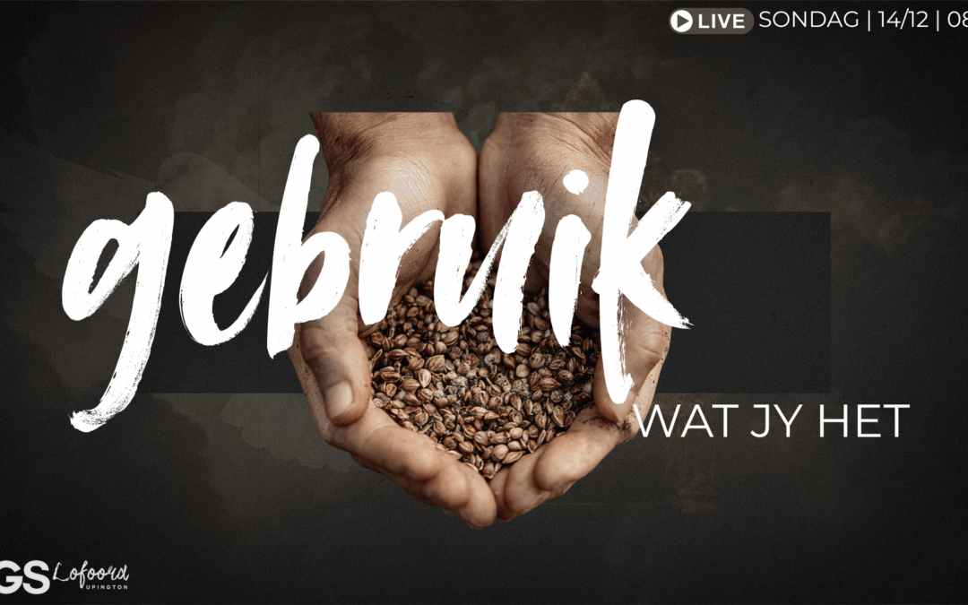 GEBRUIK WAT JY HET